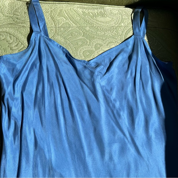 NWT J. Crew Gwyneth V-Neck Slip Dress Cupro-Blend Blue Size 16 - Picture 5 of 13